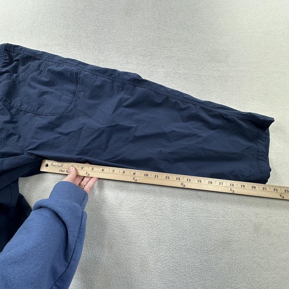 Title Nine Pants Womens Large Petite Blue Scout Cropped Ripstop Drawstring - Picture 13 of 15